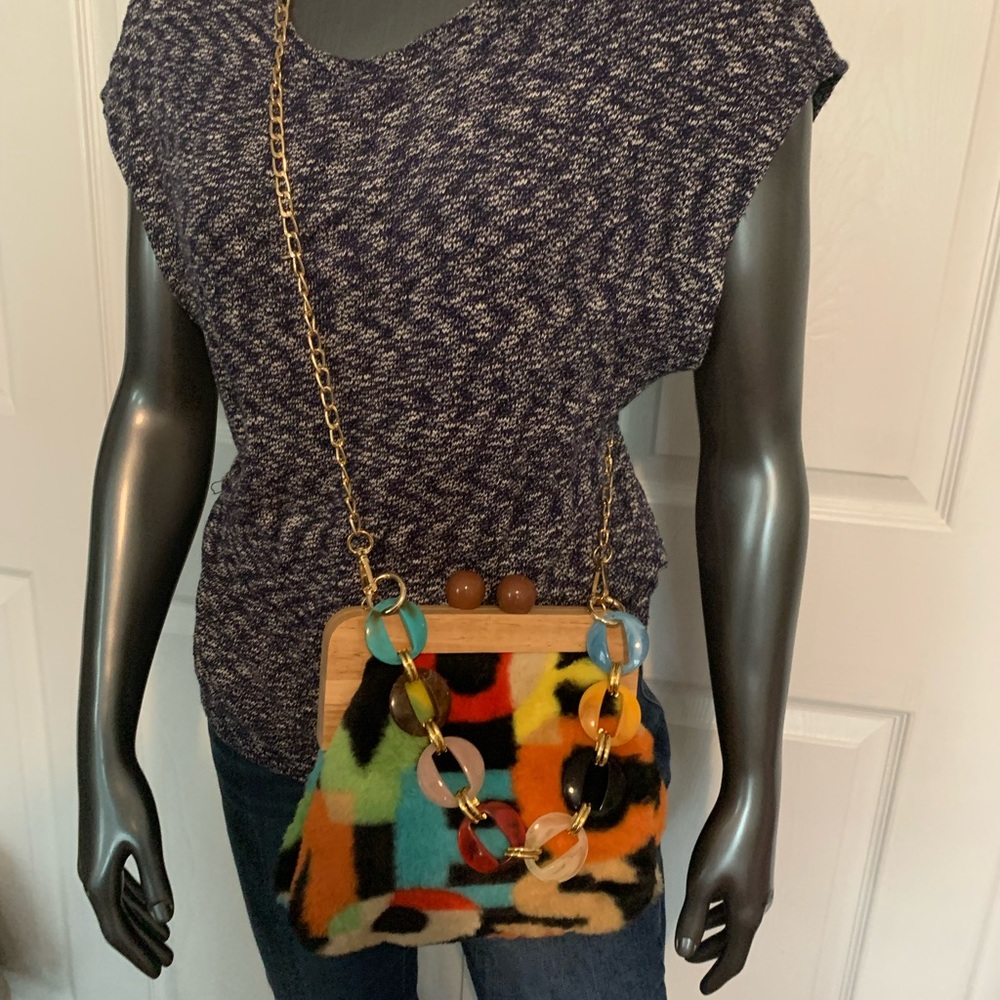 Colorful crossbody hand bag. New